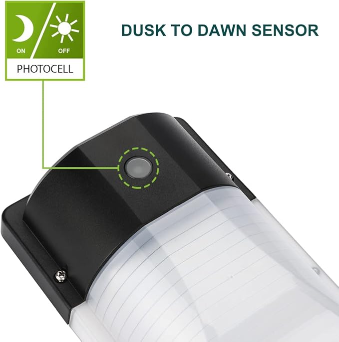 kadision LED Wall Pack Light with Dusk to Dawn Photocell 13W 1430lm 5000K 100-277V IP65 Waterproof Outdoor Security Lights ETL Listed 4-Pack