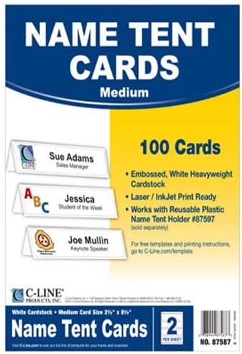 C-Line Medium Name Tent with Holder 87587