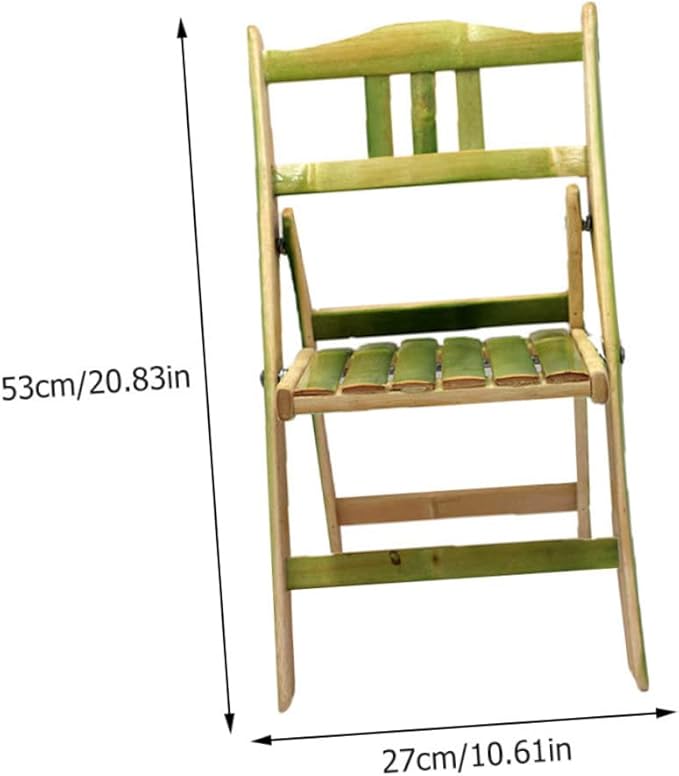 Handmade Bamboo Folding Chair Backrest Portable Outdoor Camping Stool for Students Lightweight and Convenient 1-Piece Design for Home and Travel