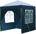 2x2m Gazebo with Sides Canopy Tent Outdoor Instant Shelter Folding Canopy Outdoor Party Tent Patio Canopy Tent Gazebo Outdoor Canopy Folding Garden Gazebo Party Tent (Blue)