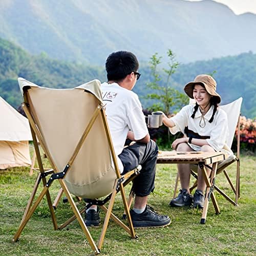 Picnic Chair Folding Chair Camping Camping Picnic Chair Portable Fishing Chair Stool Beach Chair(Color:Beige)