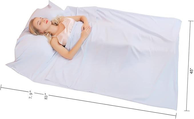 JITTY Sleeping Bag Liner Travel Sheet for Business Camping Backpacking Hiking Mountain Climbing Home Hostels Train 83x45