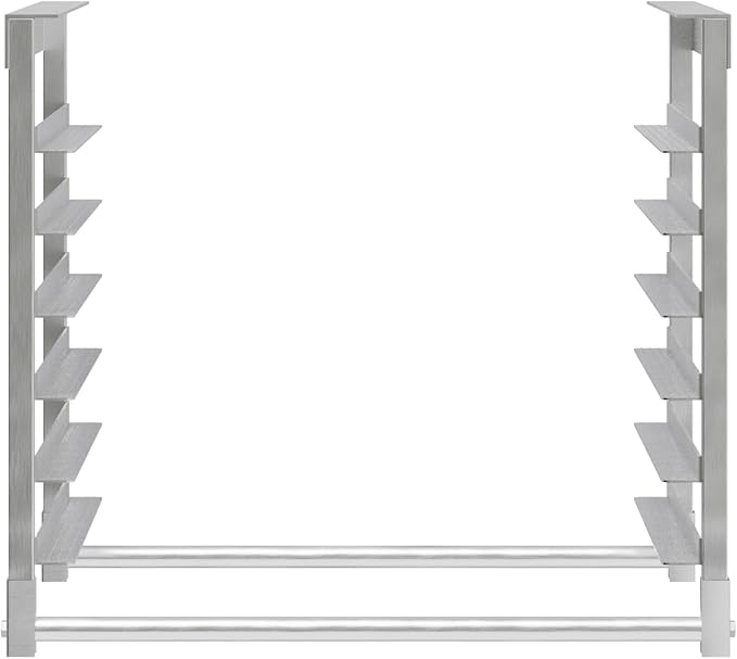 AmGood Table-Mounted Aluminum Bun Pan Rack for 30 Wide Work Tables - 6 Pan Capacity