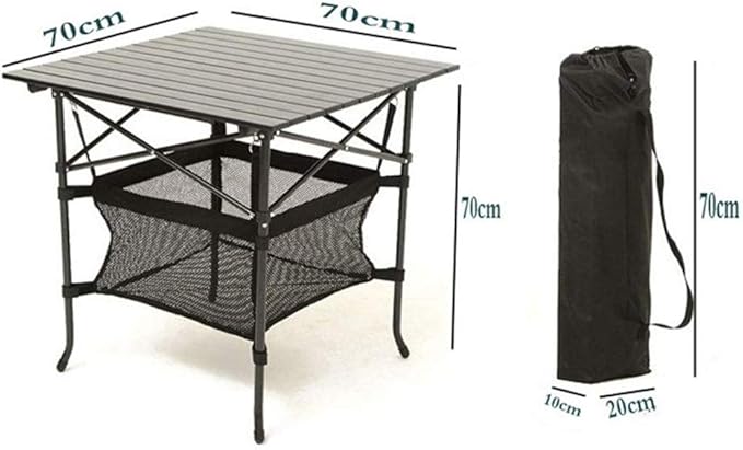 Portable Camping TableAluminum Folding Table Ultralight Camp Table with Carry Bag Collapsible Table Top with Storage Bag Outdoor Dining Table