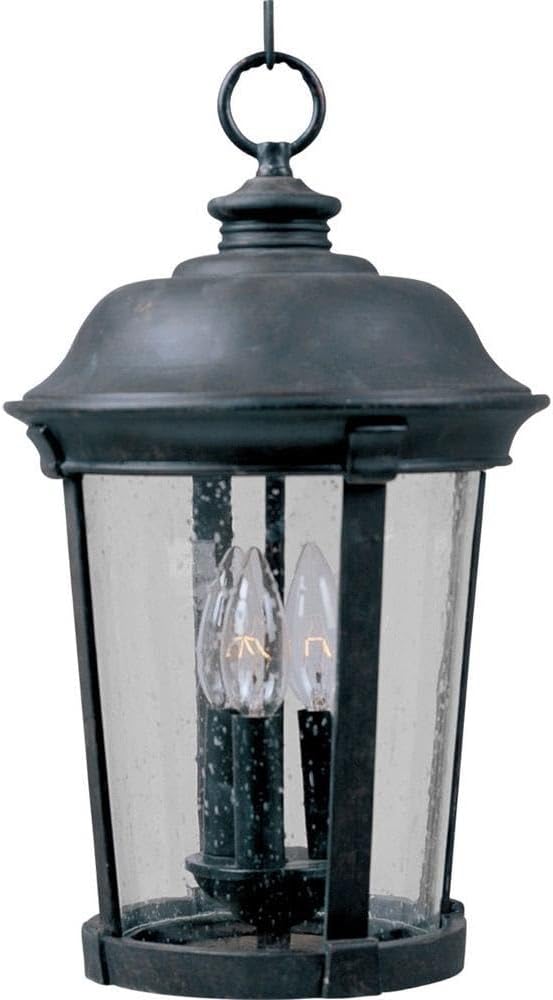 Maxim Lighting 3028CDBZ Dover DC-Three Light Outdoor Hanging Lantern in Mediterranean style-10 Inches Wide by 17 inches high