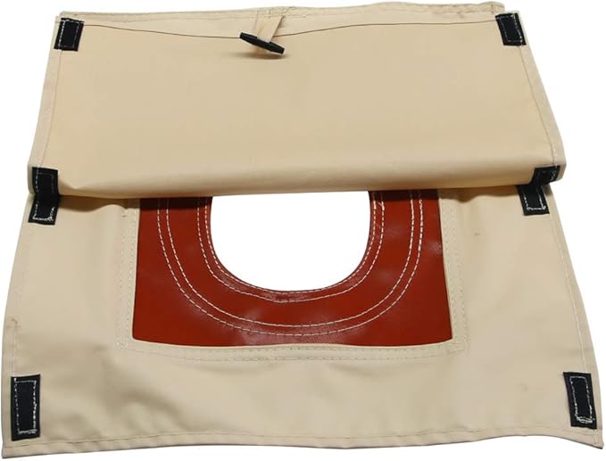 UNISTRENGH Fire-Resistant Stove Jack Hole Accessory with Flap Covered for 4 Seasons Cotton Canvas Camping Bell Tent