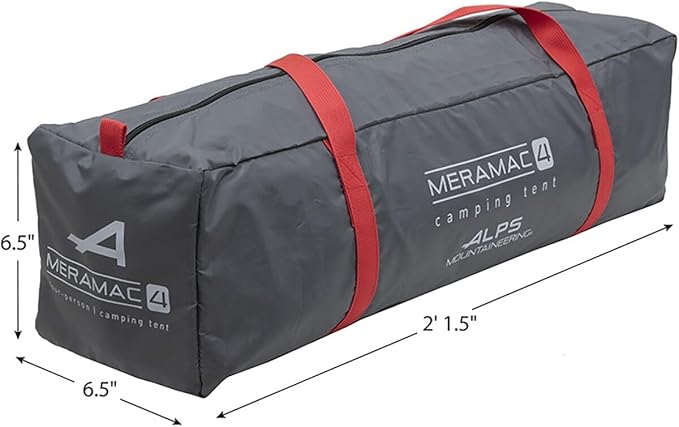 ALPS Mountaineering Meramac 4-Person Tent Gray/Red