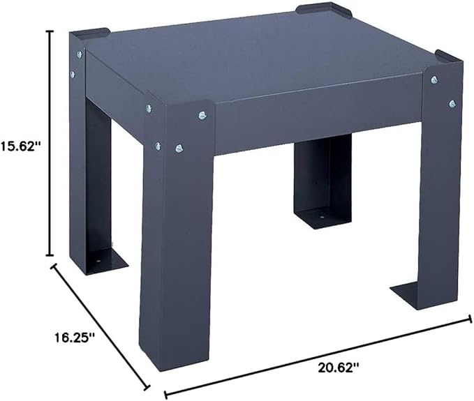 Durham 304-95 Gray Steel Base for Large Slide Racks 20-5/8 Width x 15-5/8 Height x 16-1/4 Depth