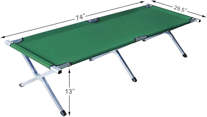 Folding Lightweight Bed &amp Portable Camping Cot with Carry Bag for Adults Hiking Hunting Traveling Blue Black Green Beige Gray