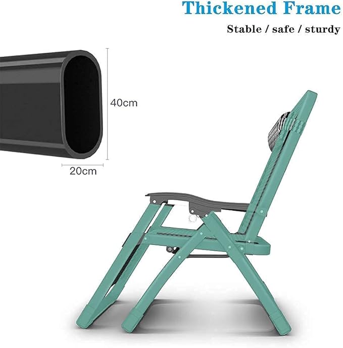 ReclinerFolding Sun Lounger Chair Garden FurnitureCamping Garden Deck Chairs Zero Gravity Recliner Reclining Waterproof Chaise Loungers Metal for Outdoor Office