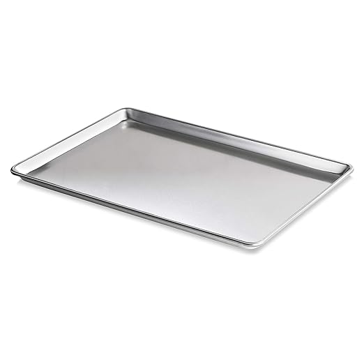 New Star Foodservice Commercial-Grade 18-Gauge Aluminum Sheet Pan/Bun Pan (18 L x26 W x1 H(Full Size) Pack of 12 Measure Oven)