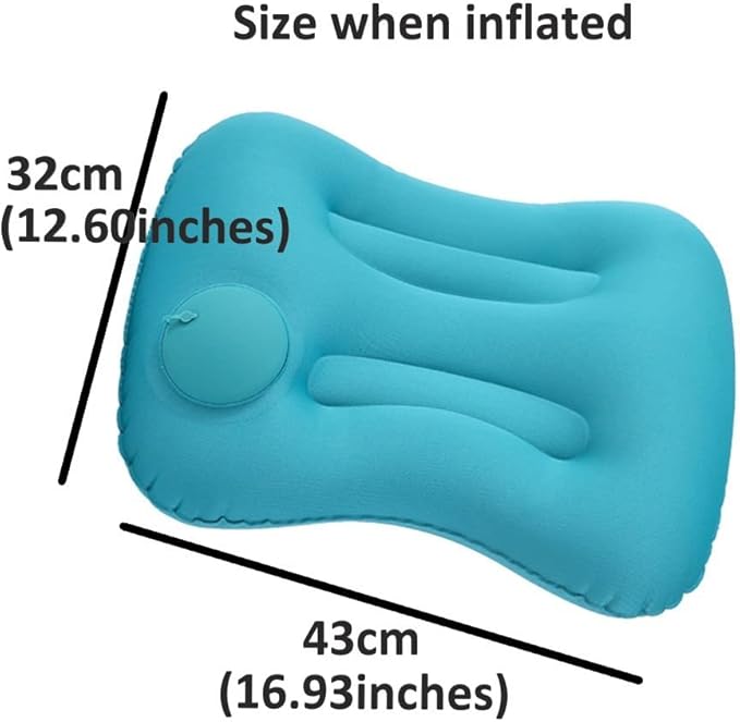 COOL &amp FRESH Inflatable Travel Pillow 2 Pack - Back Waist Support Pillow for Long Distance Traveling and Long Hours Sitting