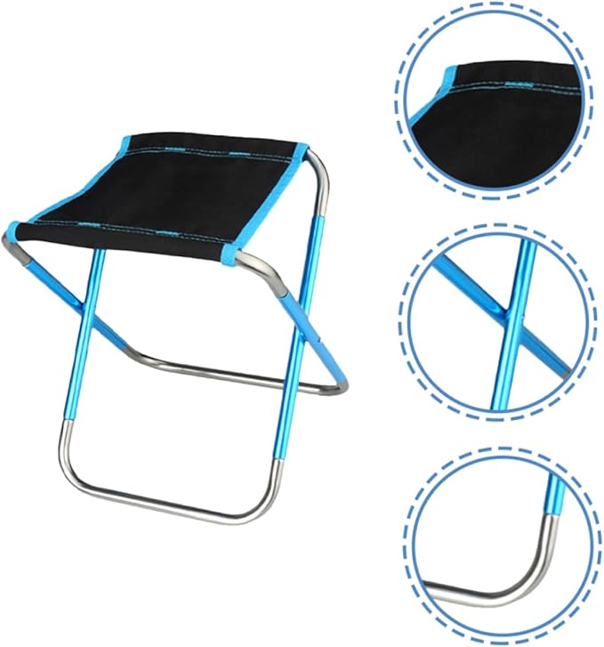 Yardwe Comfortable Portable Camping Stool Folding Chair for Beach BBQ Fishing and Outdoor Activities Lightweight Design for Versatile Use As Garden Picnic Stool