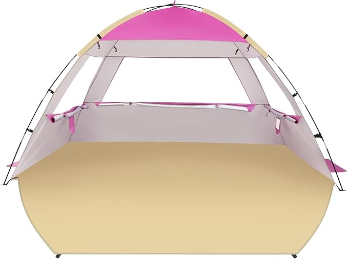 Venustas Beach Tent Sun Shelter for 3/4-5/6-7/8-10 Person UPF 50+ UV Protection Beach Canopy Lightweight and Easy Setup Cabana Portable Shade Tent