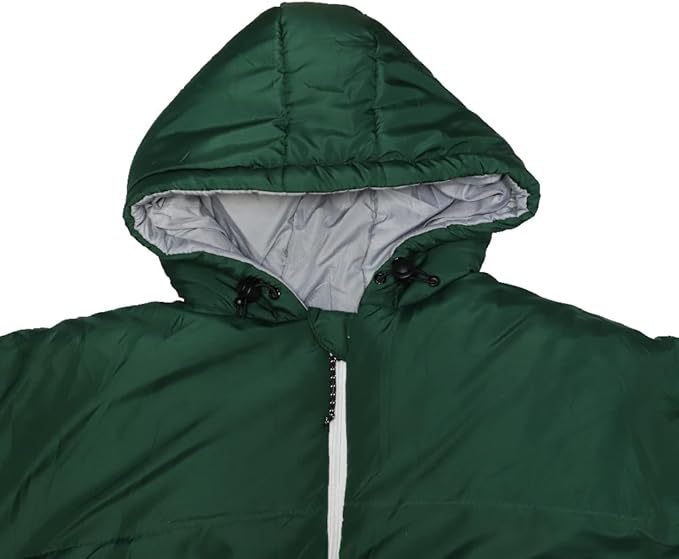 Thermotuff Wearable Sleeping Bag with Dual Hoodie Long Sleeves Pockets &amp Adjustable Drawstring - Ideal for Camping Cold Weather Hiking and Stadium Sak Blanket