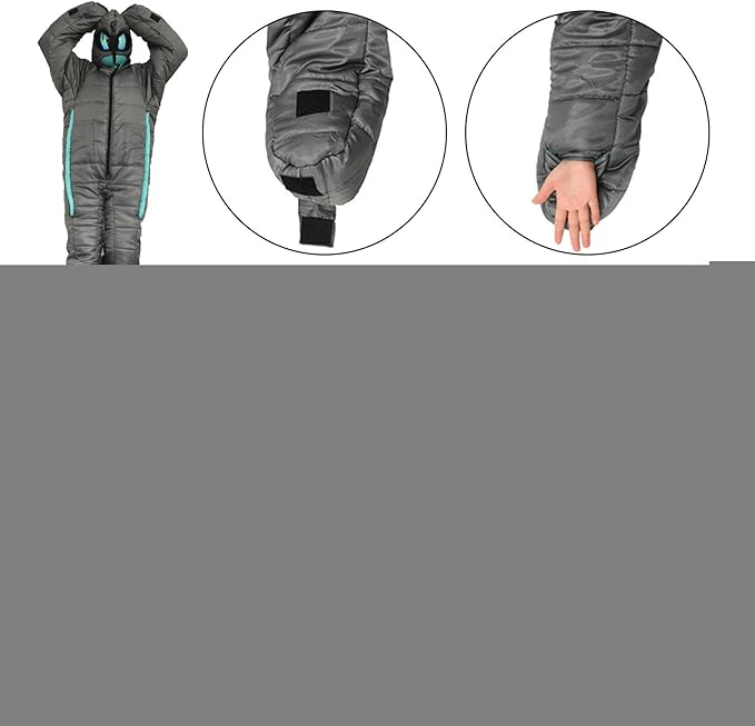 Wearable Sleeping Bag Full Body Sleeping Bag Suit Alien Walkable Sleep Bed for Travel Outdoor Hiking Ultraligh T Windproof Adult Camping Wearable Jacket for Climbing