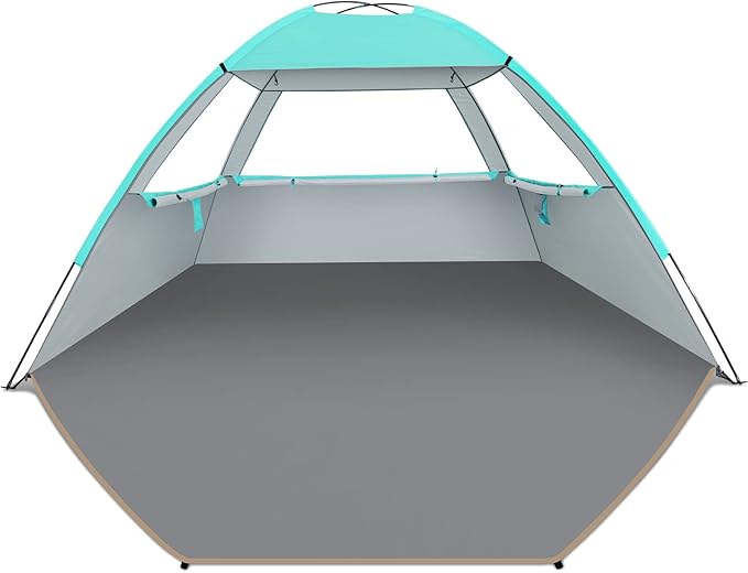 Venustas Beach Tent Sun Shelter for 3/4-5/6-7/8-10 Person UPF 50+ UV Protection Beach Canopy Lightweight and Easy Setup Cabana Portable Shade Tent