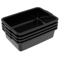4 Pack 32 L Commercial Bus Tubs Large Plastic Bus Box Black