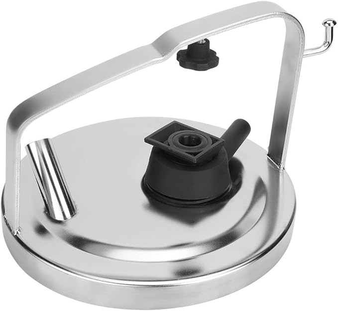 Stainless Steel Milk Bucket Pail Cover Lid with Gasket Plug Seat 8.07 Inch Durable Replacement - Non - Eco - Friendly Finish Easy to Use for Dairy and Home