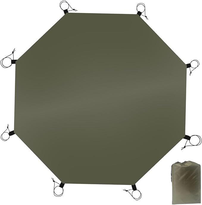Ground Sheet Mat - 210 D Oxford Cloth Waterproof Camping Tarp Octagonal Multipurpose Outdoor Picnic Mat Waterproof Camping Ground Cloth | Octagonal Outdoor Tent Mats for Picnics Playground Hiking