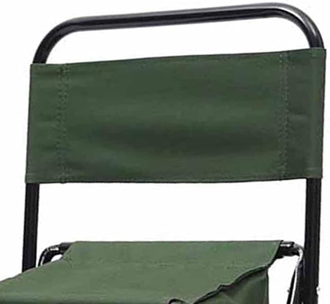 Portable Lightweight Folding Bag Chair Holds up to 225 lbs Steel Pipe &amp Oxford Cloth Soft Comfortable Fishing Chair with Pocket Bag Camping Stool Hiking Outdoors (Green)