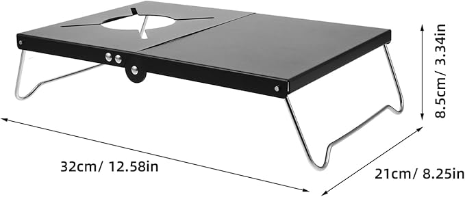balacoo Camping Table Grill Stand for Outdoor BBQ Smoke Grill Open Fire Cooking Stand Sturdy Versatile Lightweight