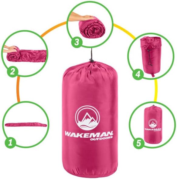 Mummy Sleeping Bag - Adult Cold Weather Sleeping Bag Rated to 25°F - Waterproof with Drawstring Hood - Camping Equipment by Wakeman Outdoors