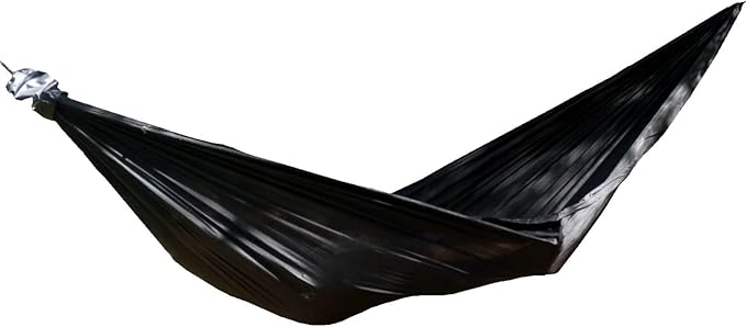 Go Hammock 2.0-11' Long for Max Comfort w/Ridgeline Rapid Deployment Bag Carabiners &amp Fabric Tensioners (Black)