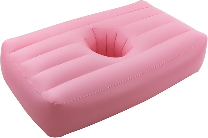 BBL Bed After Surgery for Sleeping PVC Inflatable Mattress with Hole for Post-Surgery Recovery Ergonomics PVC Air Bed with Pump for Camping Hiking Travel Pool Home Guest Use