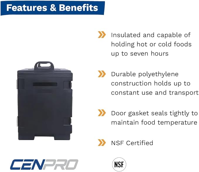 29A-007 - Insulated Food Pan Carrier - Holds 5 Full-Size Food Pans 2-1/2 Deep - NSF
