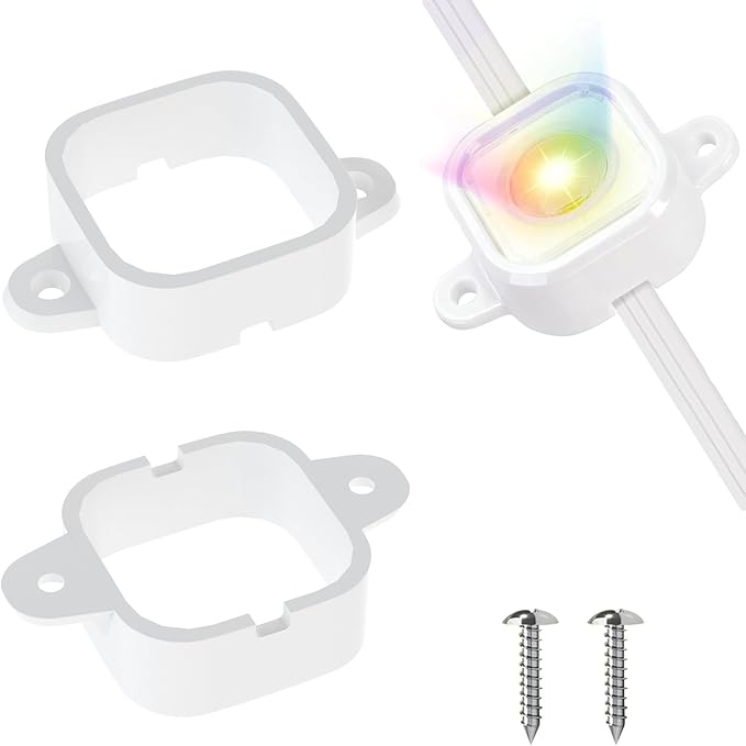 80 Pack Mounting Brackets for Govee H706/H706 Pro Permanent Outdoor Lights Light Clips Mounting Brackets Compatible with Govee H706A H706B H706C