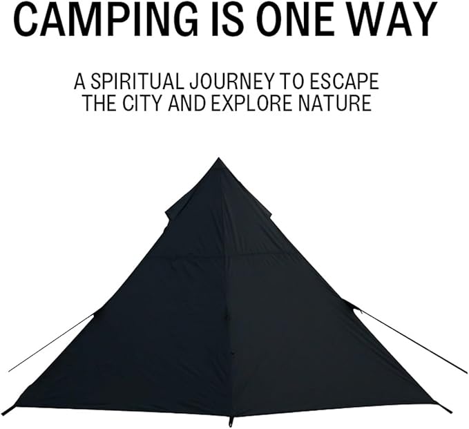 Hexagonal Pyramid Tent Outdoor Camping Portable Foldable Large Thickened Rain