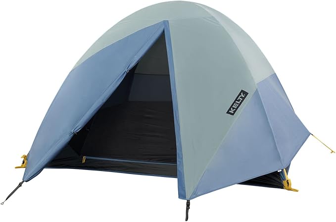Kelty Discovery Element Camping Tent 4 or 6 Person Storm Worthy Campsite Shelter Fiberglass Poles Pre-Attached Guylines Stuff Sack Included