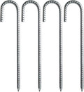4PCS Ground Rebar Stakes: Heavy Duty Stakes Ground Anchors Garden Metal Tent Trampoline Anchors Outdoor Decoration 12 Inch
