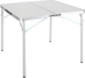REDCAMP 32 Square Folding Camping Table with Adjustable Heights Legs Lightweight Portable Aluminum Fold in Half Small Card Tables Bridge Tables for Outdoor Picnic White
