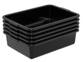 8 L Small Plastic Bus Tubs Restaurant Food Service Bus Tub Black 5 Packs