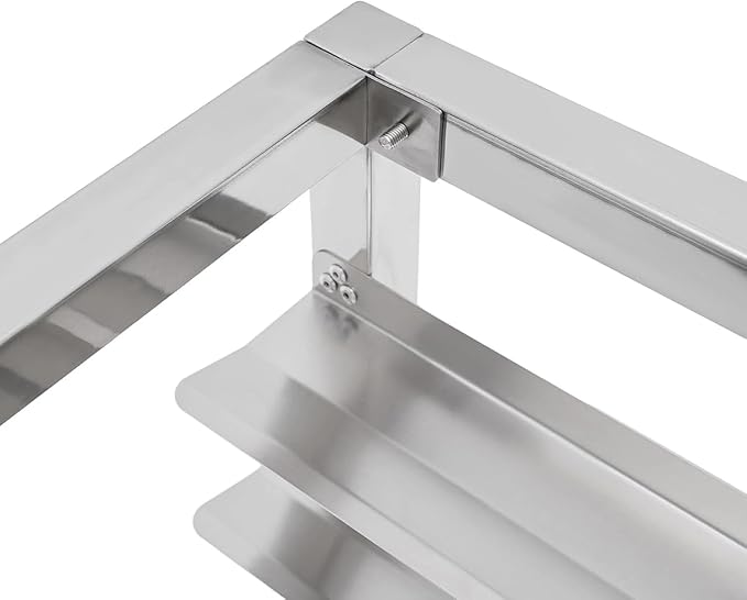 Countertop Bun Pan Rack Commercial Bakery Rack Stainless Steel Baking Tray Racks with Non-slip Feet for Half or Full Sheets (6 Tier)