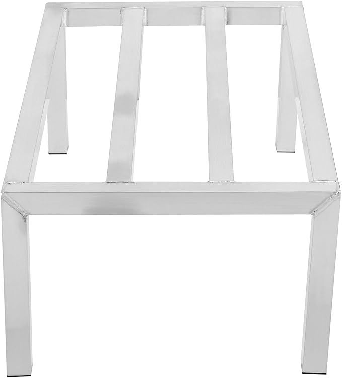 Global Industrial Aluminum Dunnage Rack 3000 Lbs Load Capacity 24 W x 18 D x 12 H Commercial Food Service Storage Rack for Restaurants Kitchen Warehouse Supermarket