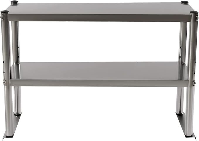 Stainless Steel Overshelf 12”D x 35”W x 24”H Adjustable Double Overshelf Commercial 2 Tier Stainless Over Shelf Double Deck Prep Work Table for Kitchen Restaurant Bar Garage