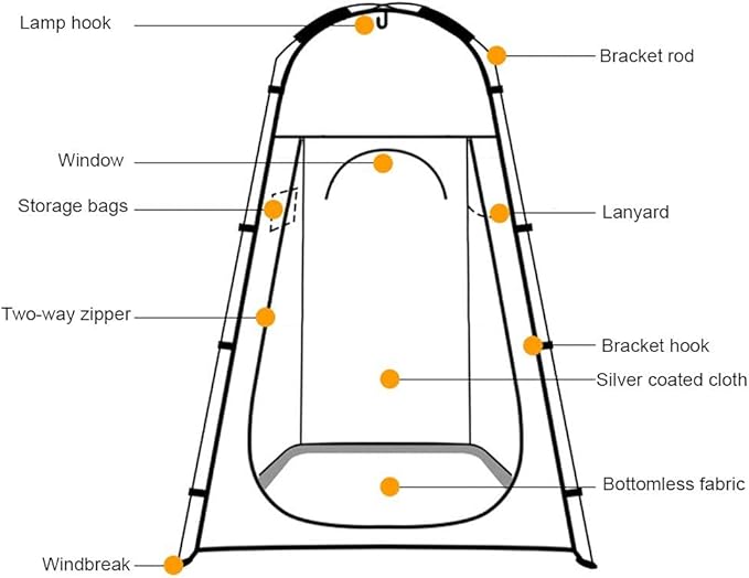 Outdoor Tent Portable Outdoor Shower Dressing Toilet Tents for Camping Beach Changing Room Shelter Canopy