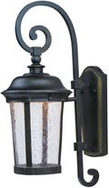 Maxim 55023CDBZ Dover LED Mediterranean Style Seedy Glass Outdoor LED Wall Sconce 1-Light 8 Watt 21H x 8W Bronze