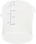 Carlisle FoodService Products Storplus Round Food Storage Container with Stackable Design for Catering Buffets Restaurants Polyethylene (Pe) 18 Quart White