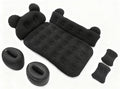 Car Inflatable Air Mattress for Skoda Enyaq Coupe iV 2025 Inflatable Back Seat Car Bed Double-Sided Portable Camping Travel Sleeping BedBlack-Cartoon Design