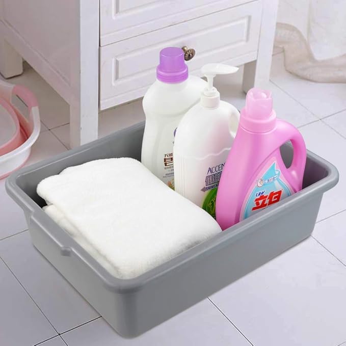24 L Commercial Bus Box Plastic Bus Tote Gray Pack for 4