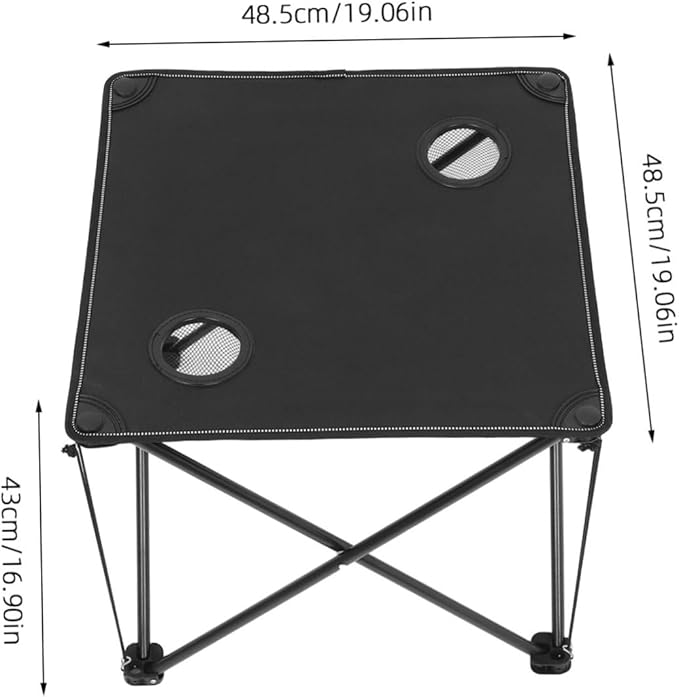 UPKOCH Portable Outdoor Folding Table Lightweight Camping Picnic Table Cup Holders for Beach BBQ and Outdoor Activities
