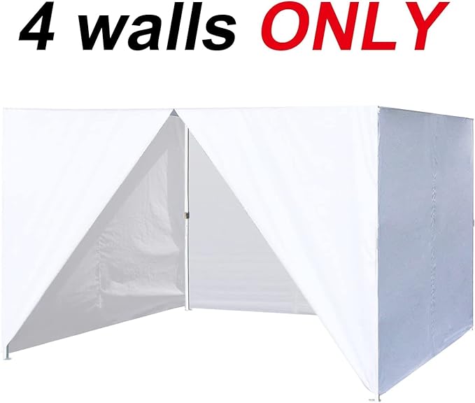 Eurmax USA Full Zippered Walls for 8x8 Easy Pop Up Canopy Tent4 Walls ONLY(Khaki)