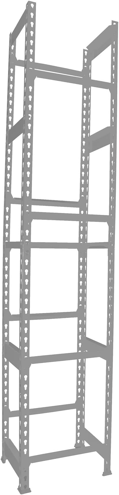 Simon Rack Drinks Crate Rack for 8 Crates 2000 x 800 x 300 mm Grey Freestanding Metal Shelf for Water Crates Beer Crates or Drinks Crates for Kitchen Garage or Cellar
