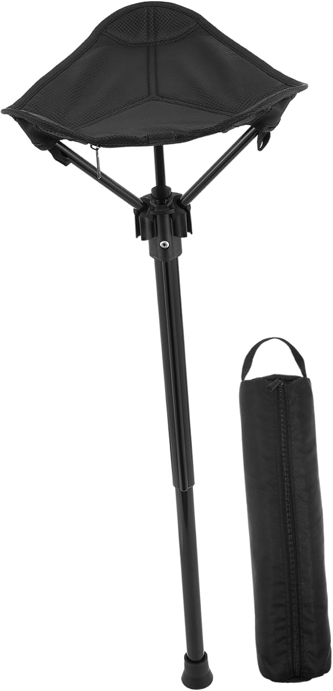 POPETPOP Lightweight Compact Portable Folding Stool Chair Versatile Outdoor Seat for Camping Hiking Concerts