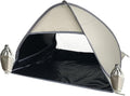 Small Pop Up Beach Tent with Meshed Window Portable Head Tent Beach Pet Shade for Small Dogs/Cats (Khaki)