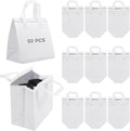 Insulated Take Away Bags Hot Cold Food Cooler Bags Pizza Delivery Bags 50 Pcs Bulk Food Bags Thermal Insulation for Coffee Milk Tea Grocery Restaurant 9.5 X 6 X 9.5 Inches